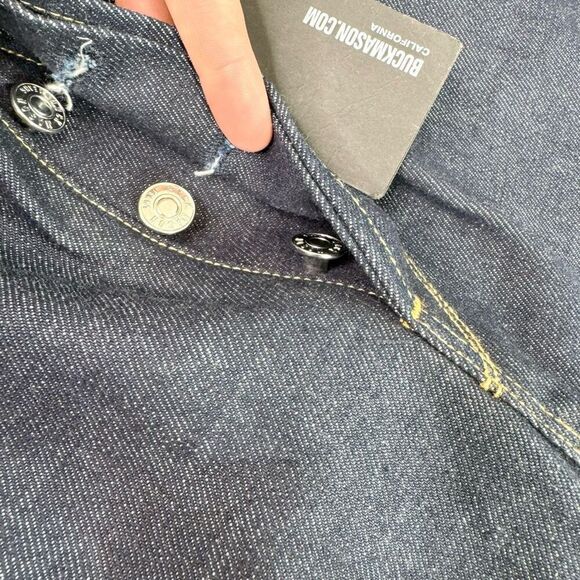 Buck Mason Jeans Mens Size 32 Blue Cotton Five Pocket Button Fly Denim New - Picture 4 of 11